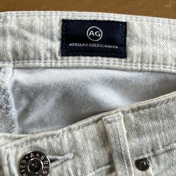 Ag Adriano Goldschmied Absolute Leggings Extreme Skinny Jeans Cream Beige 27R - Picture 7 of 13